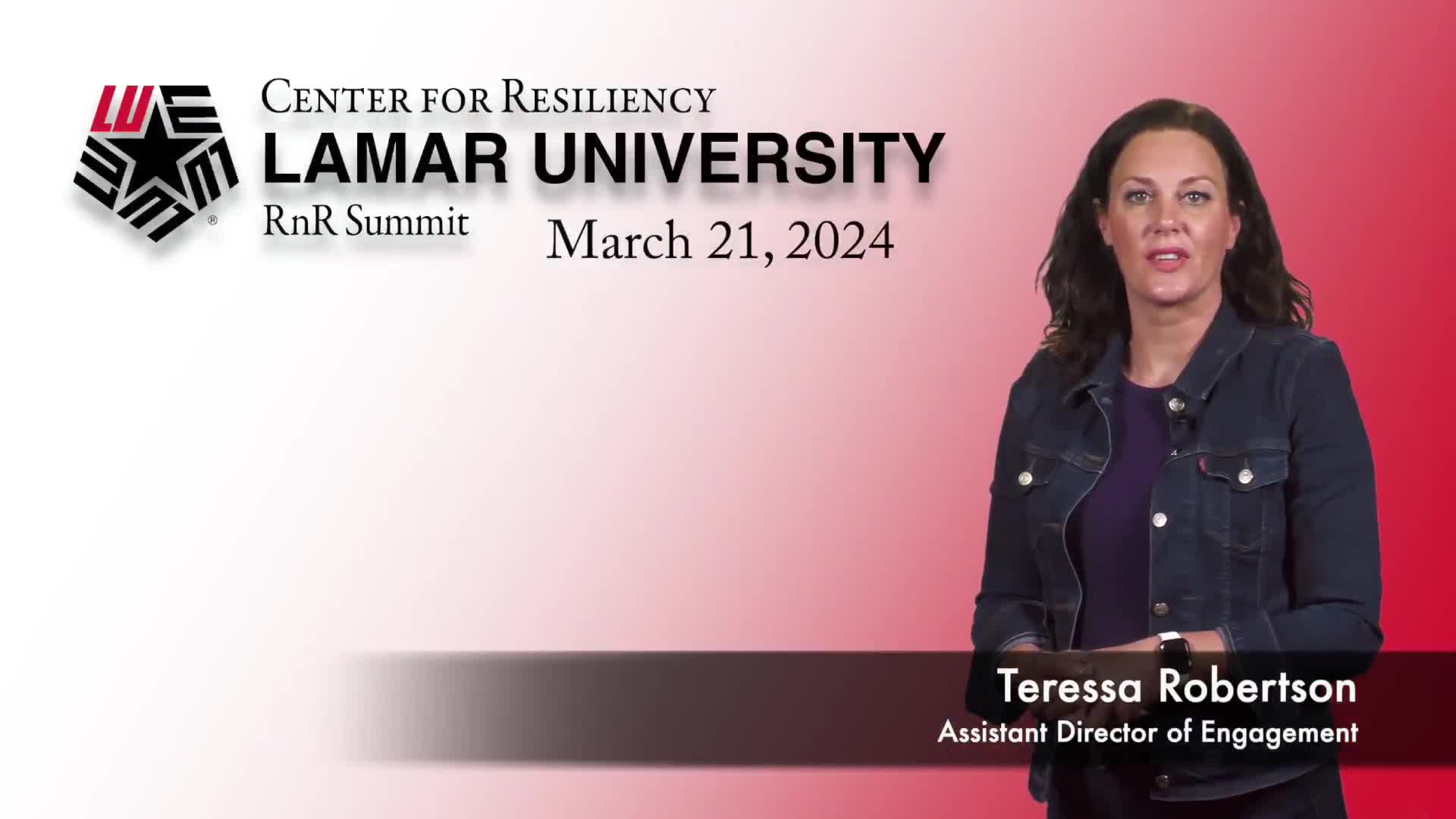 Center for Resiliency Summit Lamar University